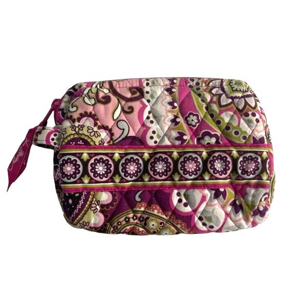 Vera Bradley Multicolor Very Berry Print Top Zip Cosmetic Pouch - Picture 1 of 3